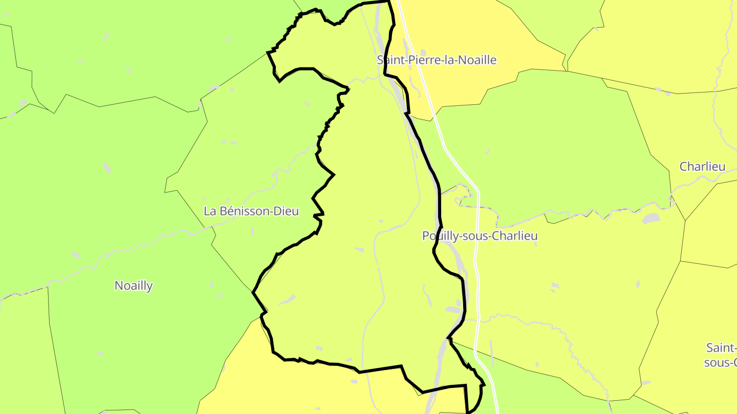 Carte des prix de l'immobilier Briennon