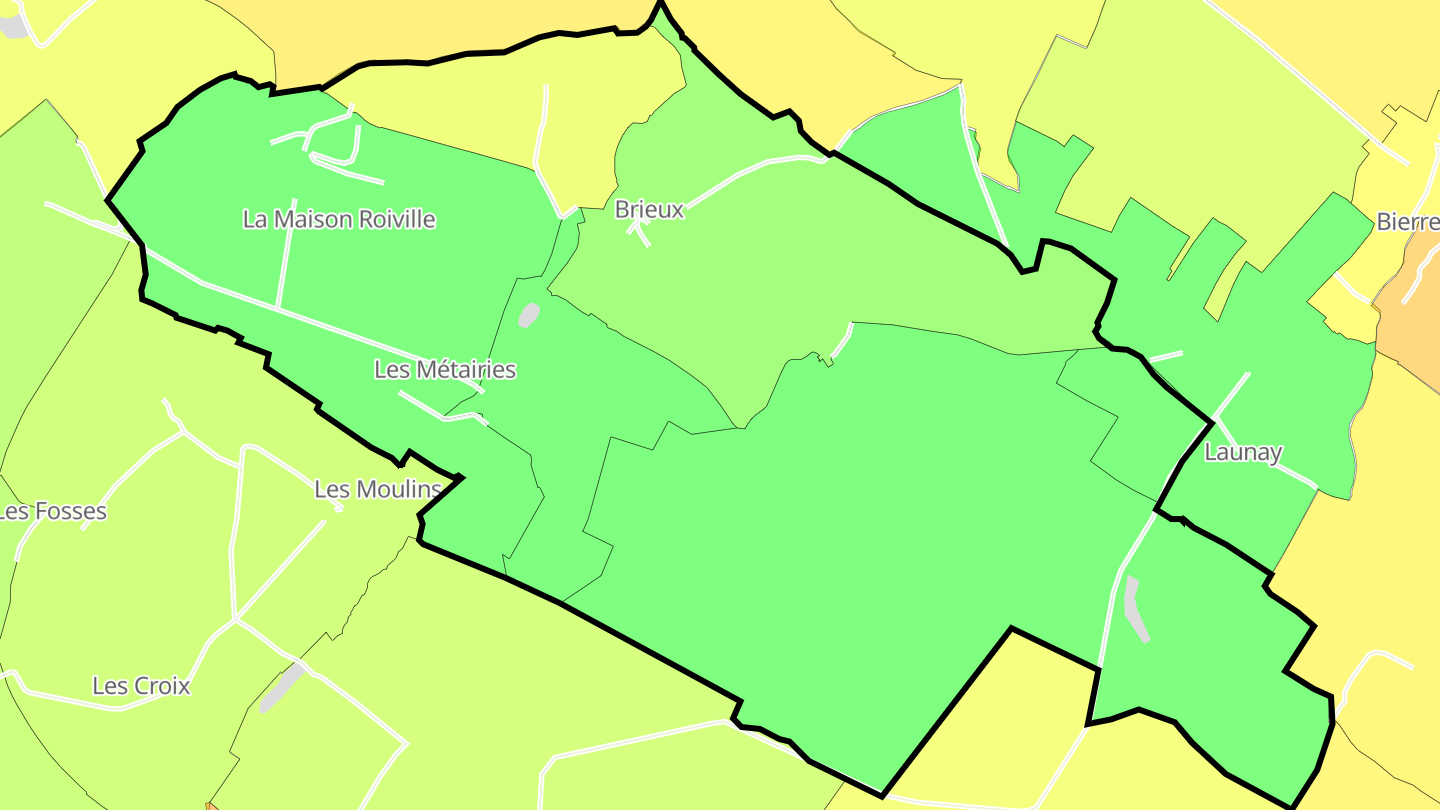 Carte des prix de l'immobilier Brieux
