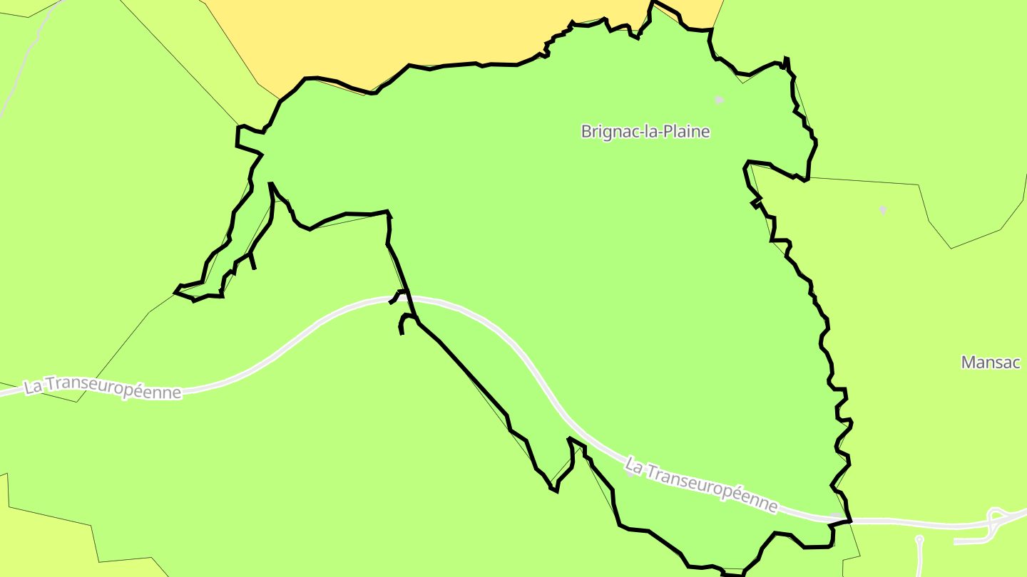 Carte des prix de l'immobilier Brignac-la-Plaine