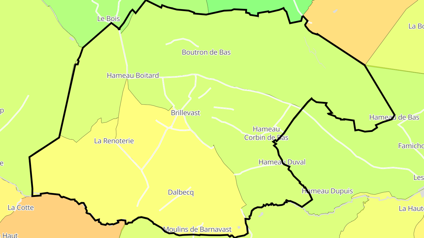 Carte des prix de l'immobilier Brillevast