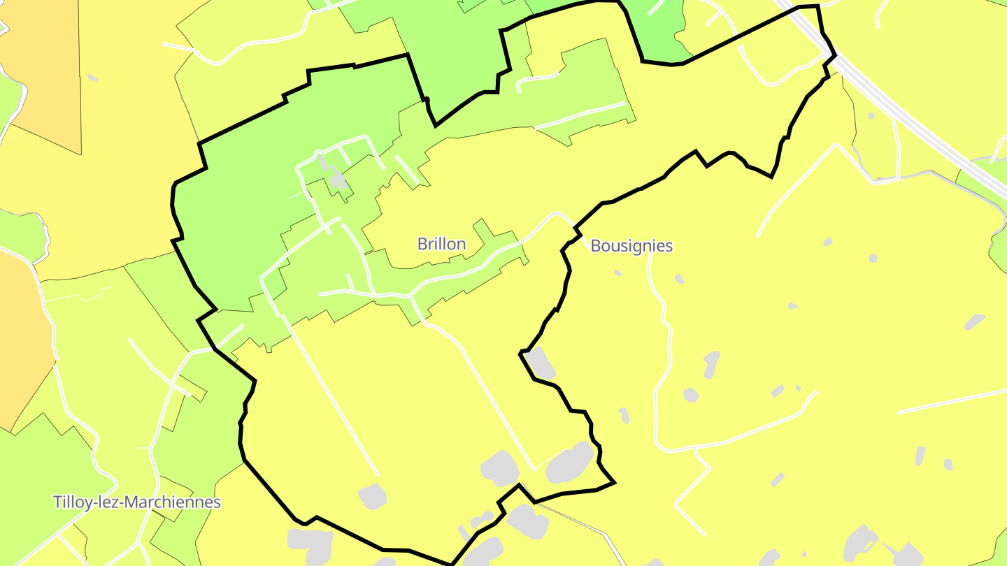Carte des prix de l'immobilier Brillon