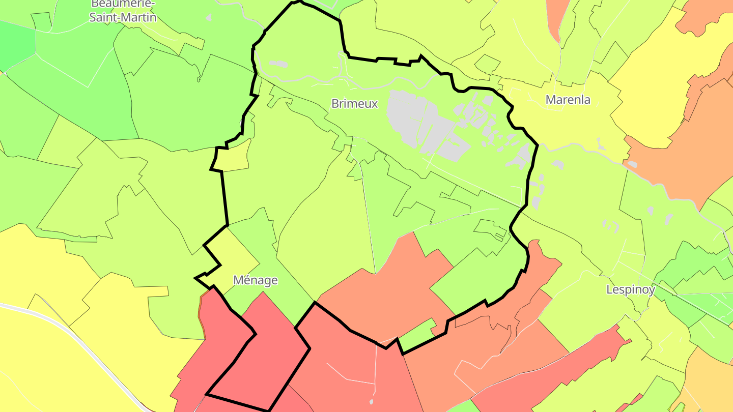 Carte des prix de l'immobilier Brimeux