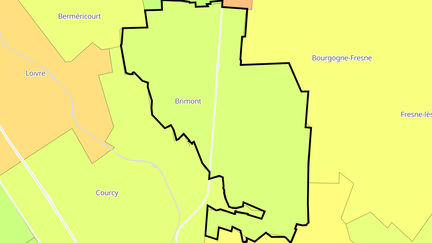 Carte des prix de l'immobilier Brimont