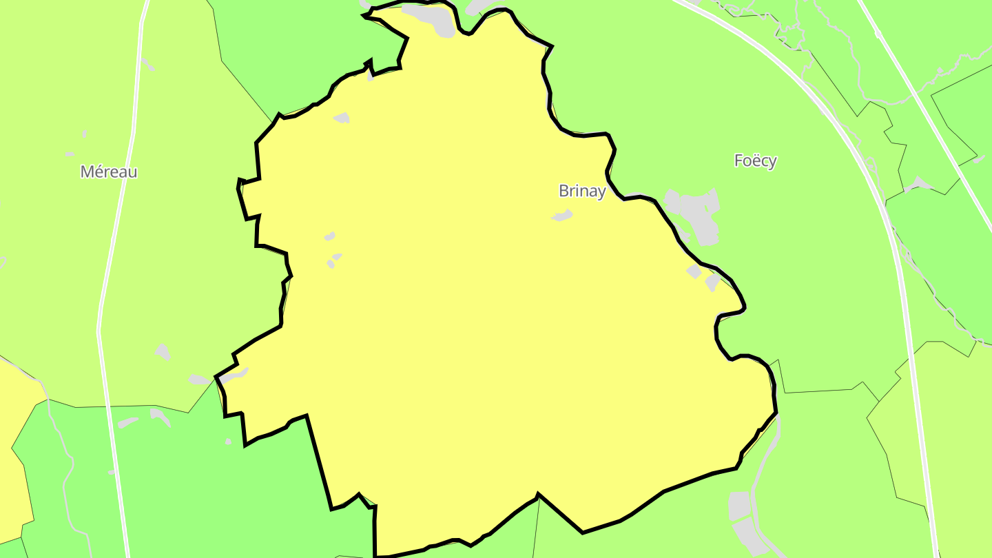 Carte des prix de l'immobilier Brinay