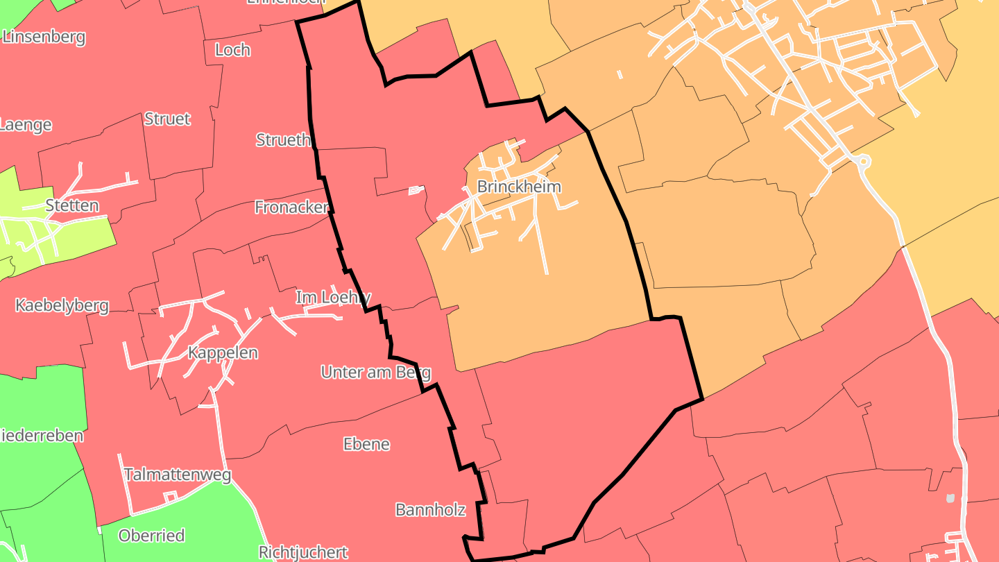 Carte des prix de l'immobilier Brinckheim