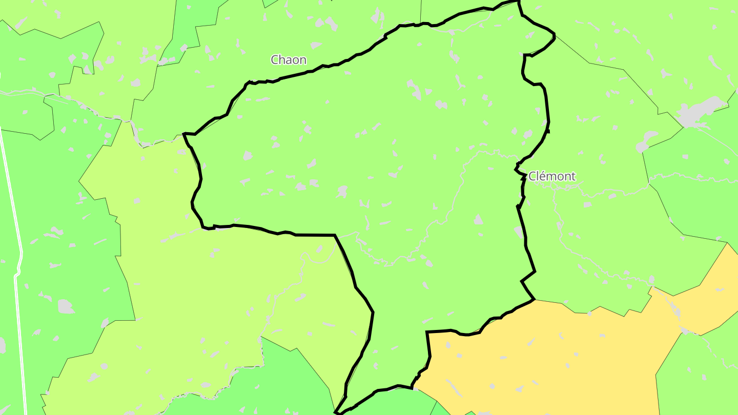 Carte des prix de l'immobilier Brinon-sur-Sauldre