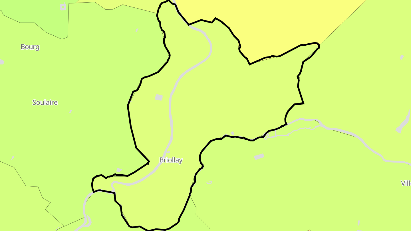 Carte des prix de l'immobilier Briollay
