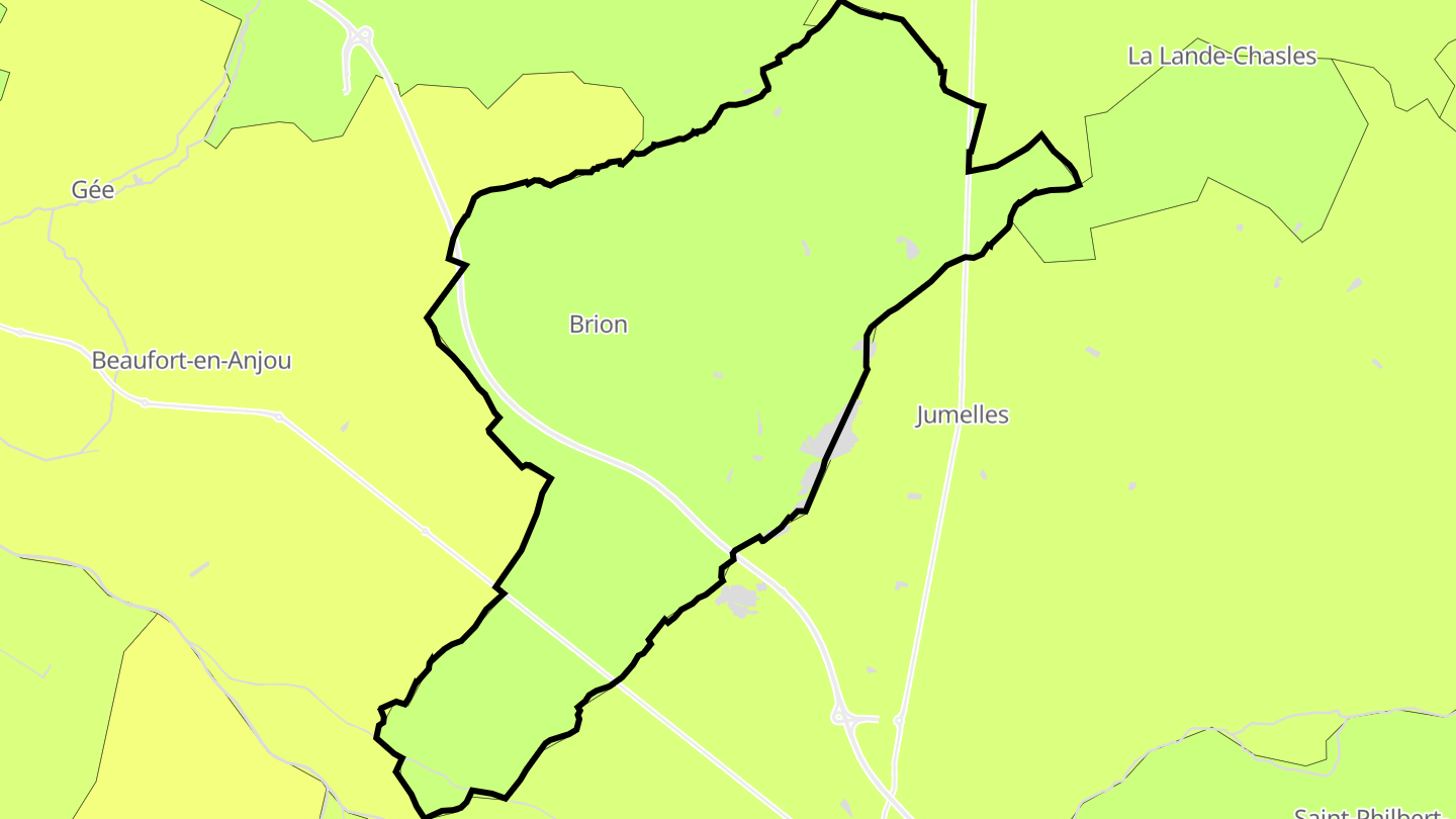 Carte des prix de l'immobilier Brion