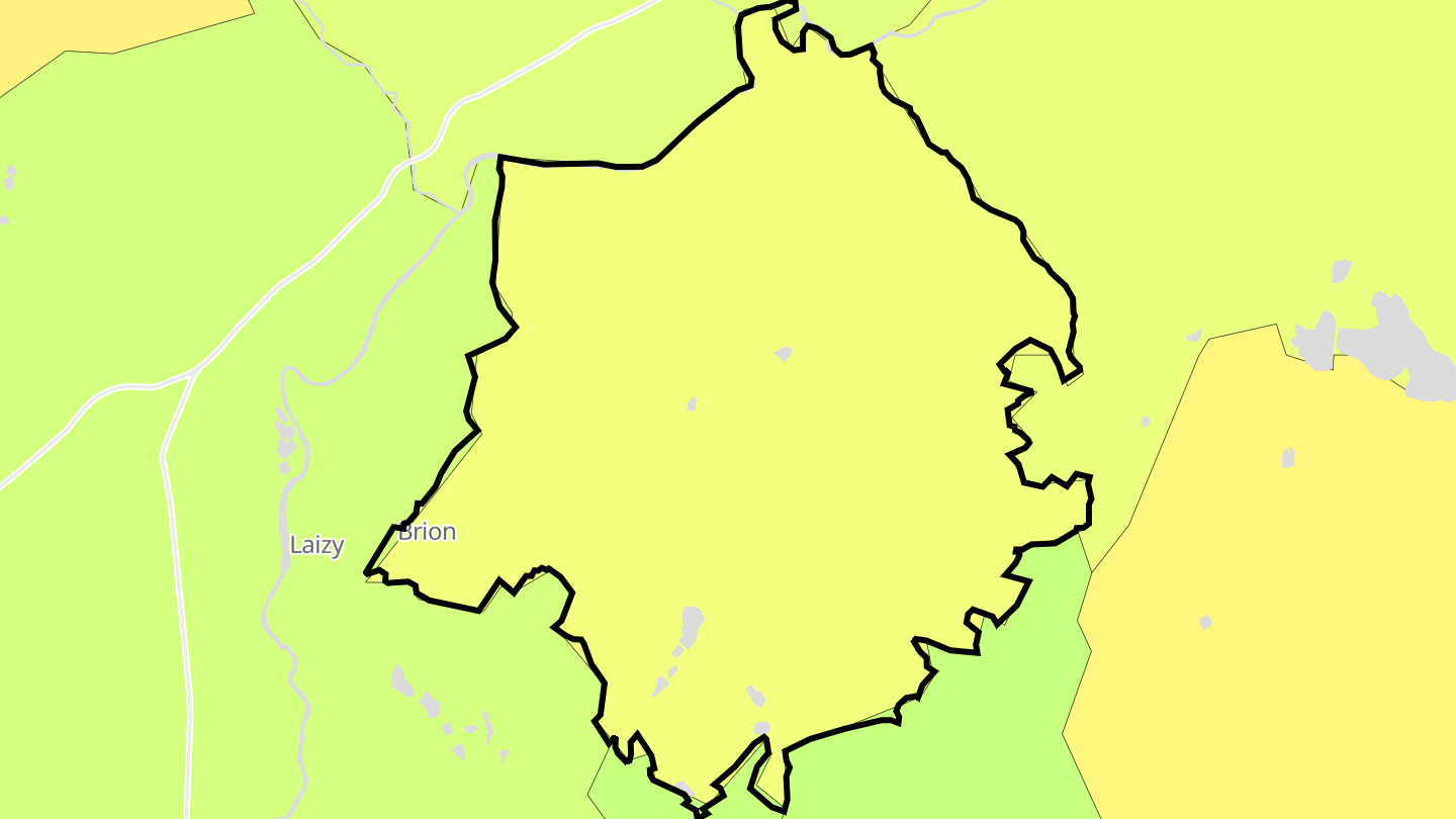 Carte des prix de l'immobilier Brion