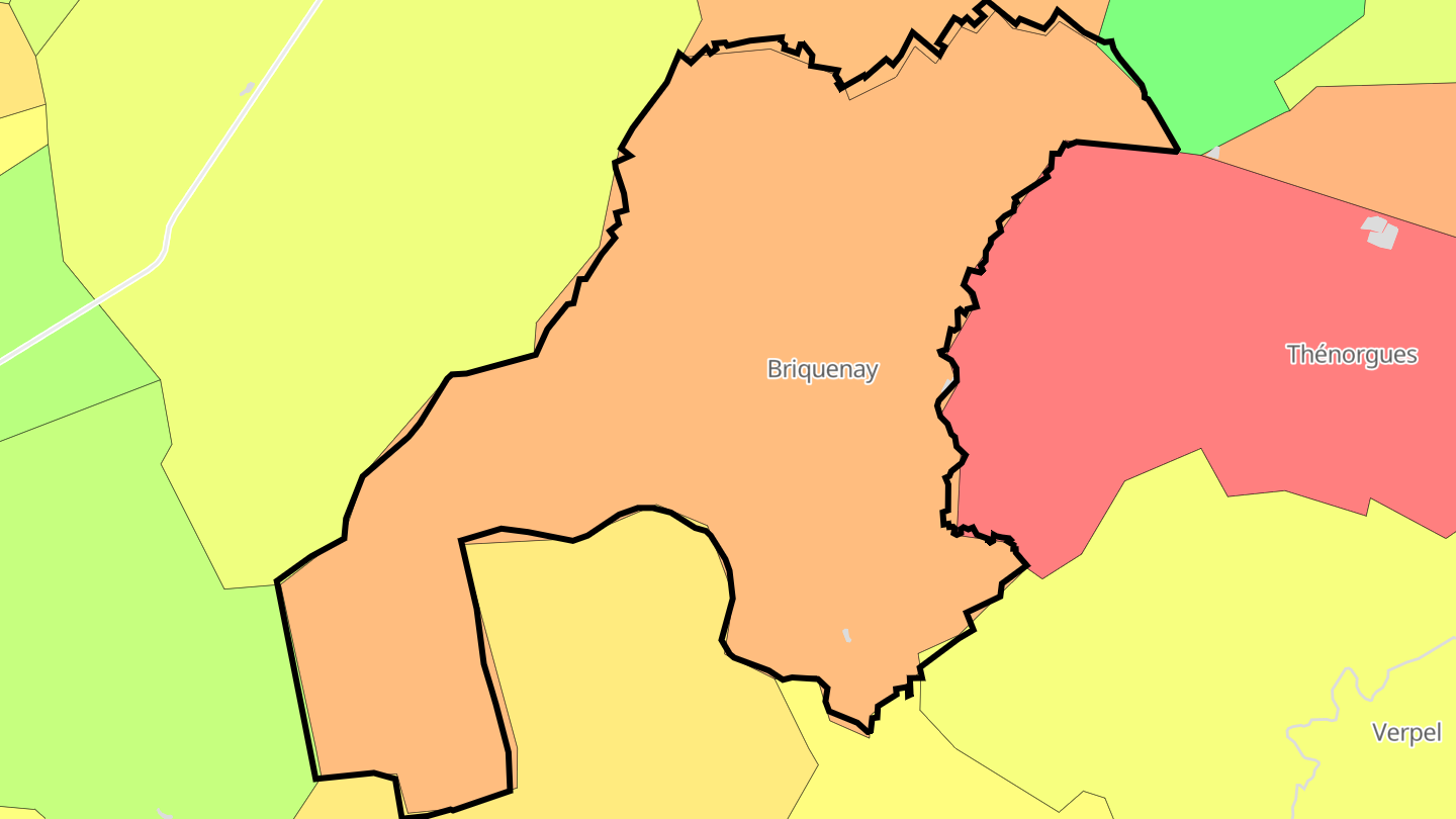 Carte des prix de l'immobilier Briquenay