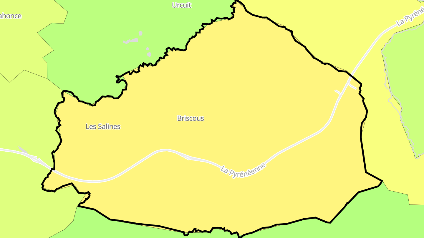 Carte des prix de l'immobilier Briscous