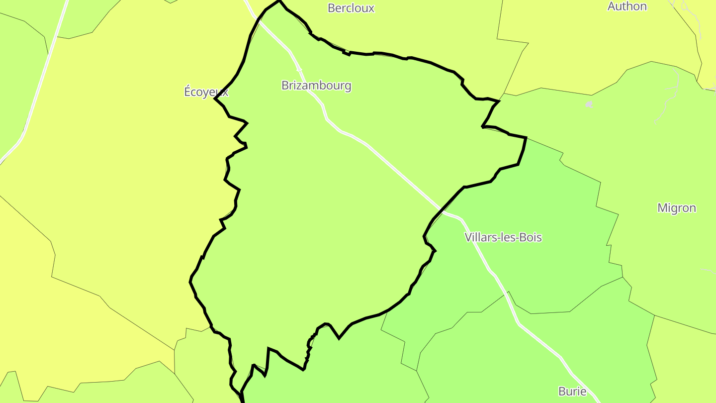 Carte des prix de l'immobilier Brizambourg