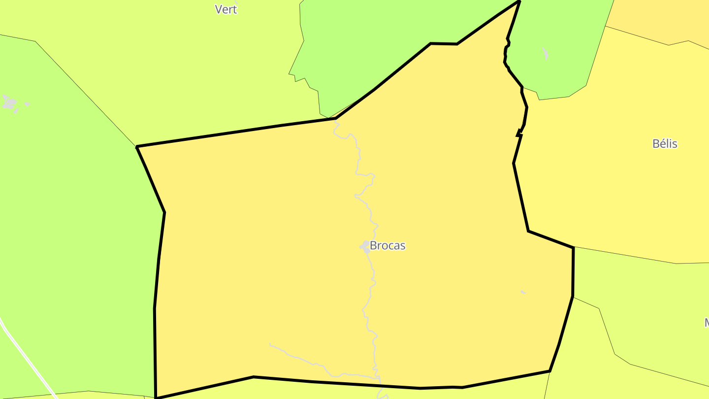 Carte des prix de l'immobilier Brocas