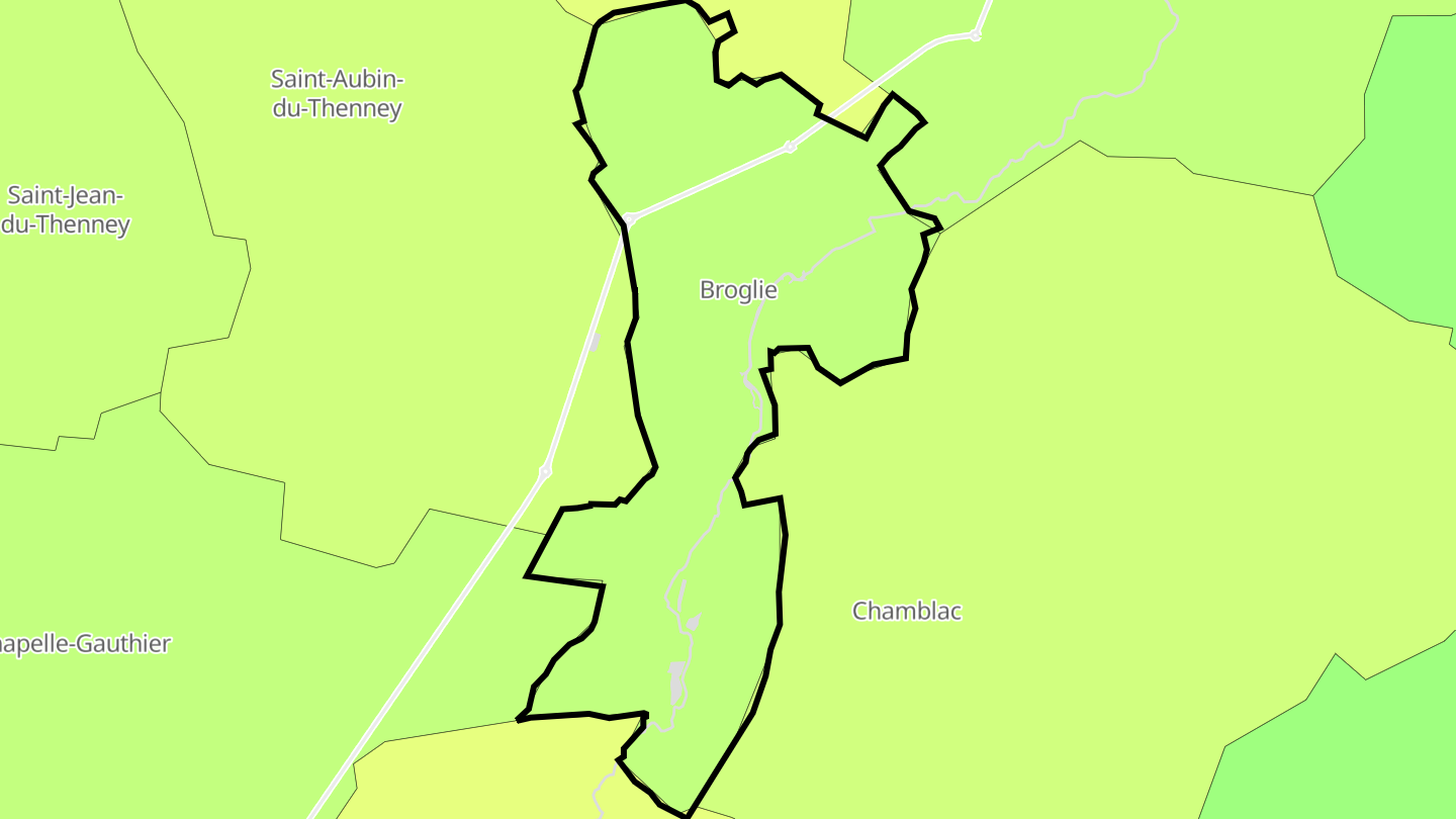 Carte des prix de l'immobilier Broglie