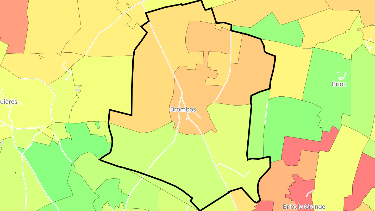 Carte des prix de l'immobilier Brombos