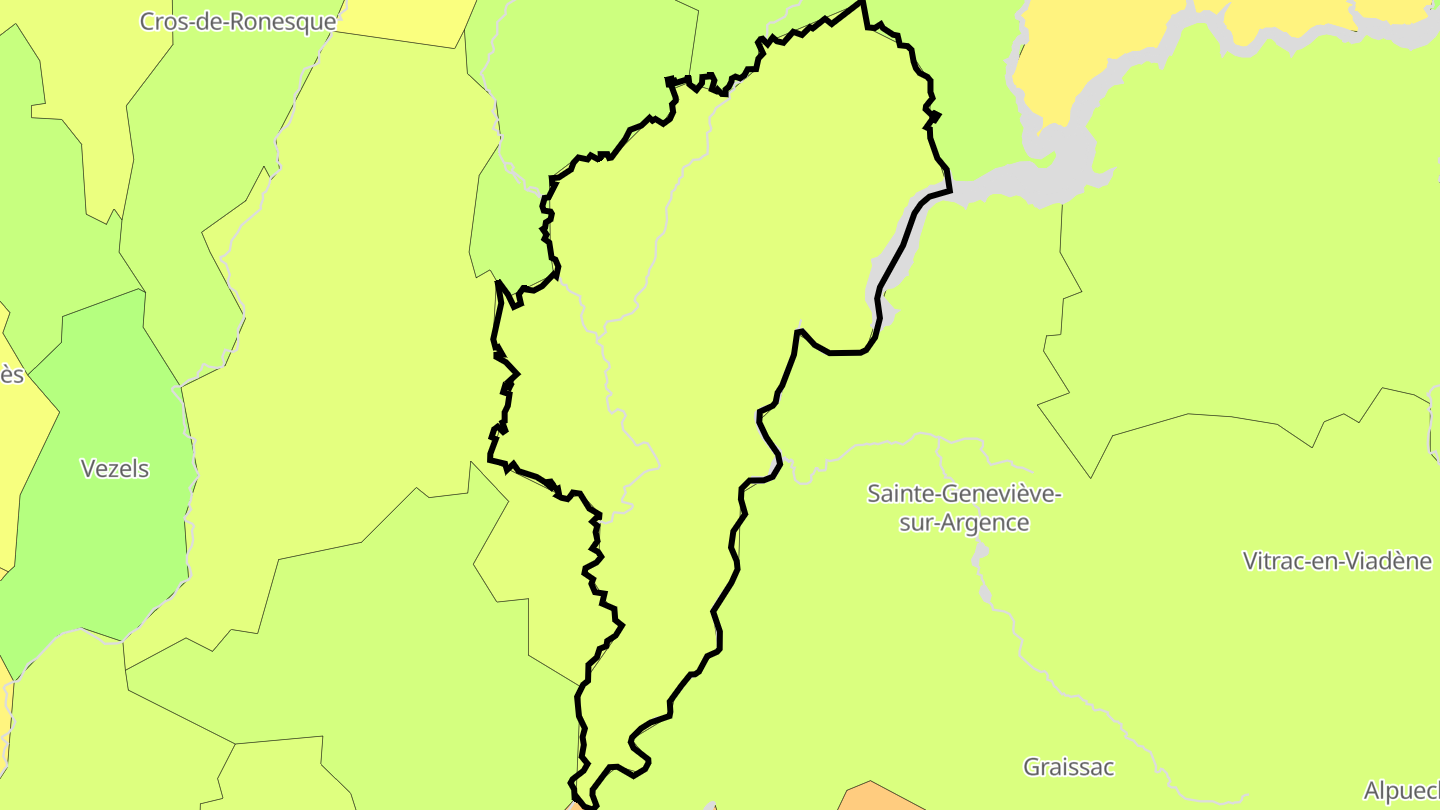 Carte des prix de l'immobilier Brommat