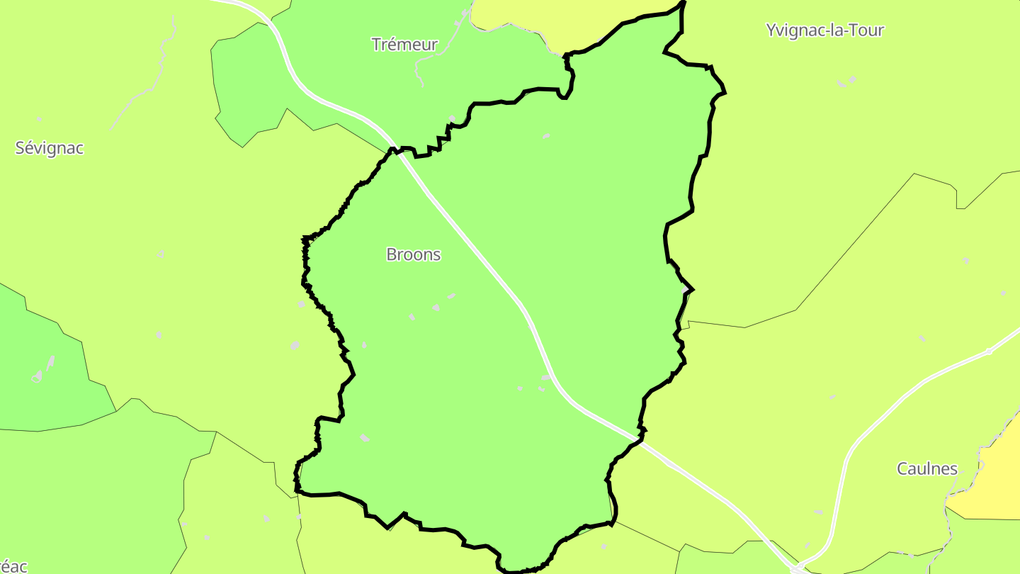 Carte des prix de l'immobilier Broons