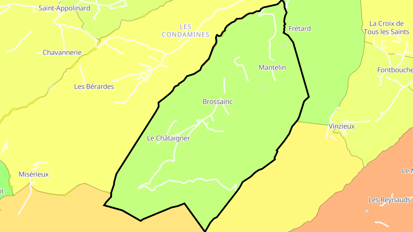 Carte des prix de l'immobilier Brossainc