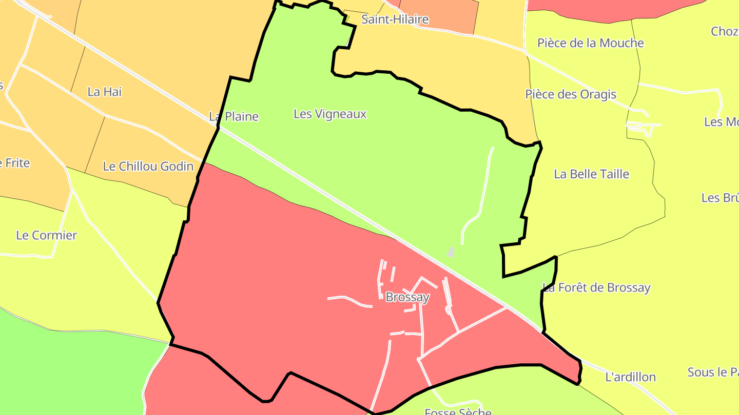 Carte des prix de l'immobilier Brossay