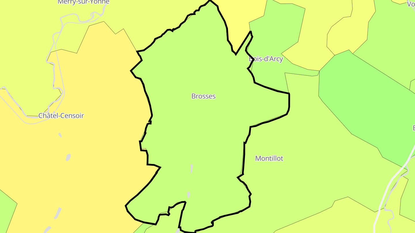 Carte des prix de l'immobilier Brosses
