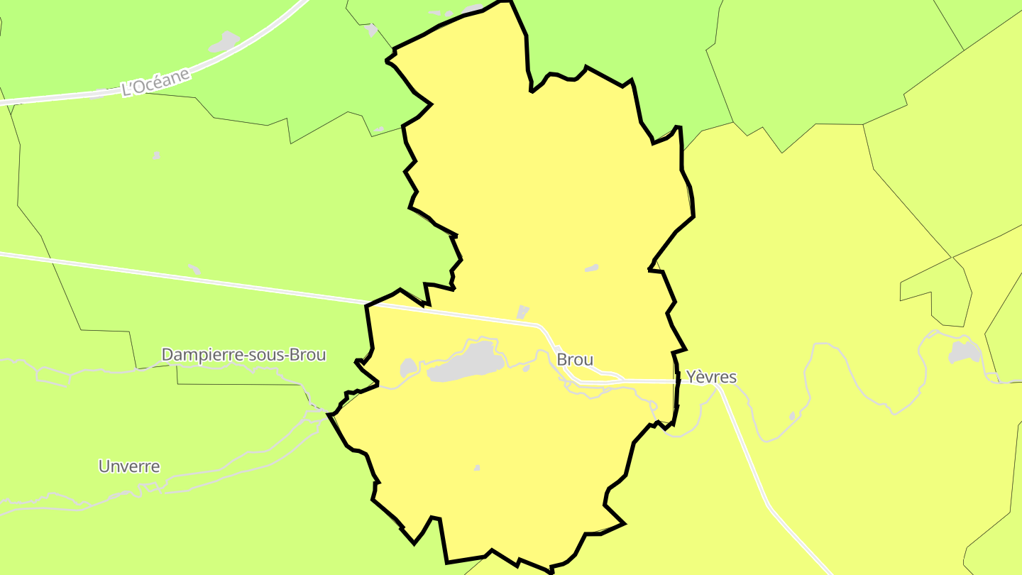 Carte des prix de l'immobilier Brou