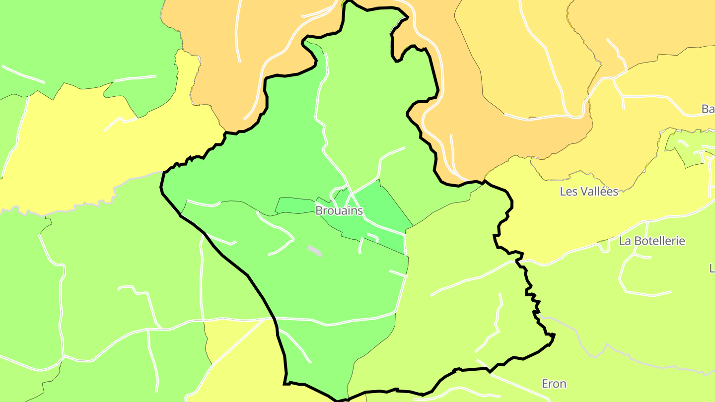 Carte des prix de l'immobilier Brouains