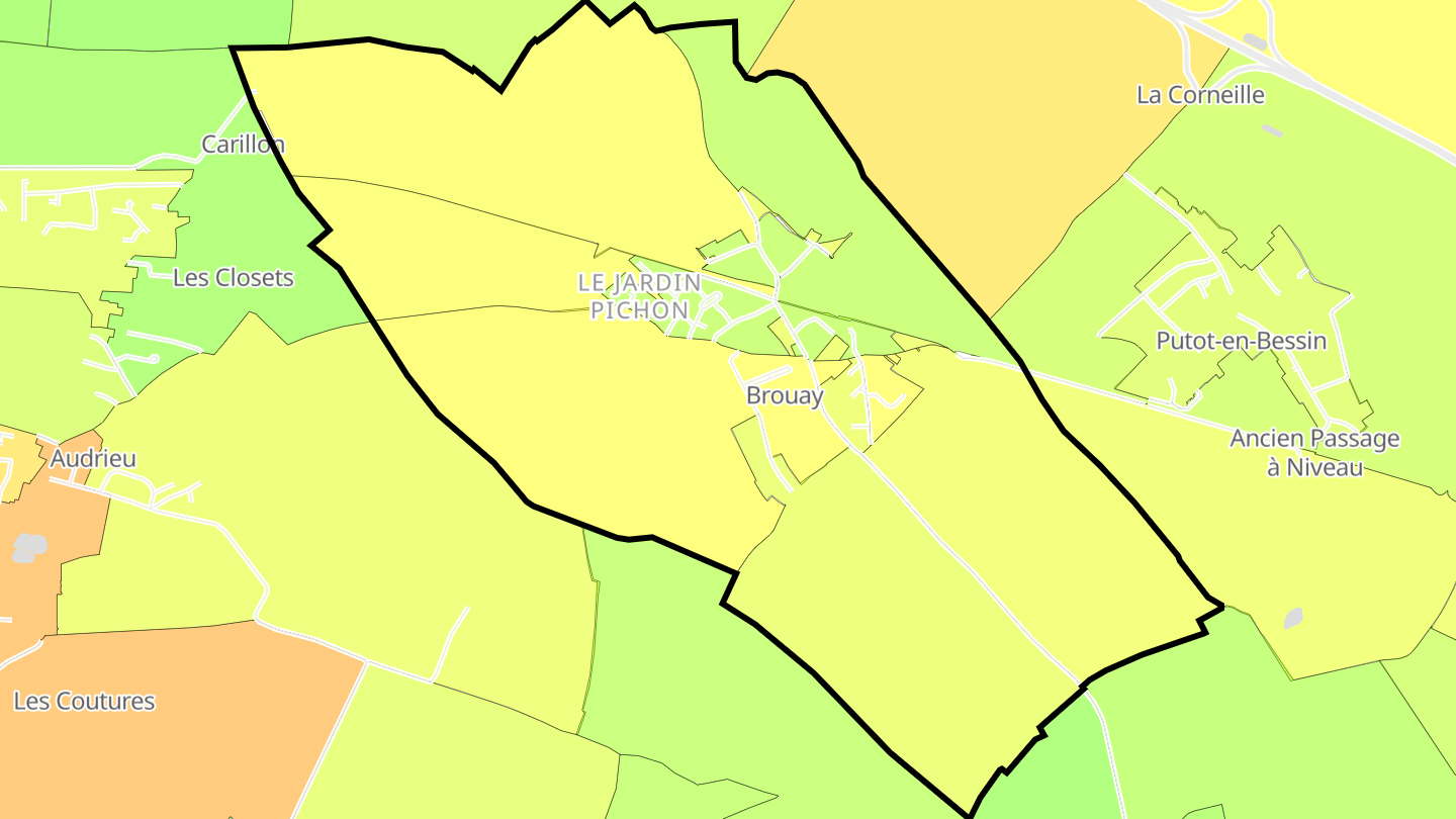 Carte des prix de l'immobilier Brouay