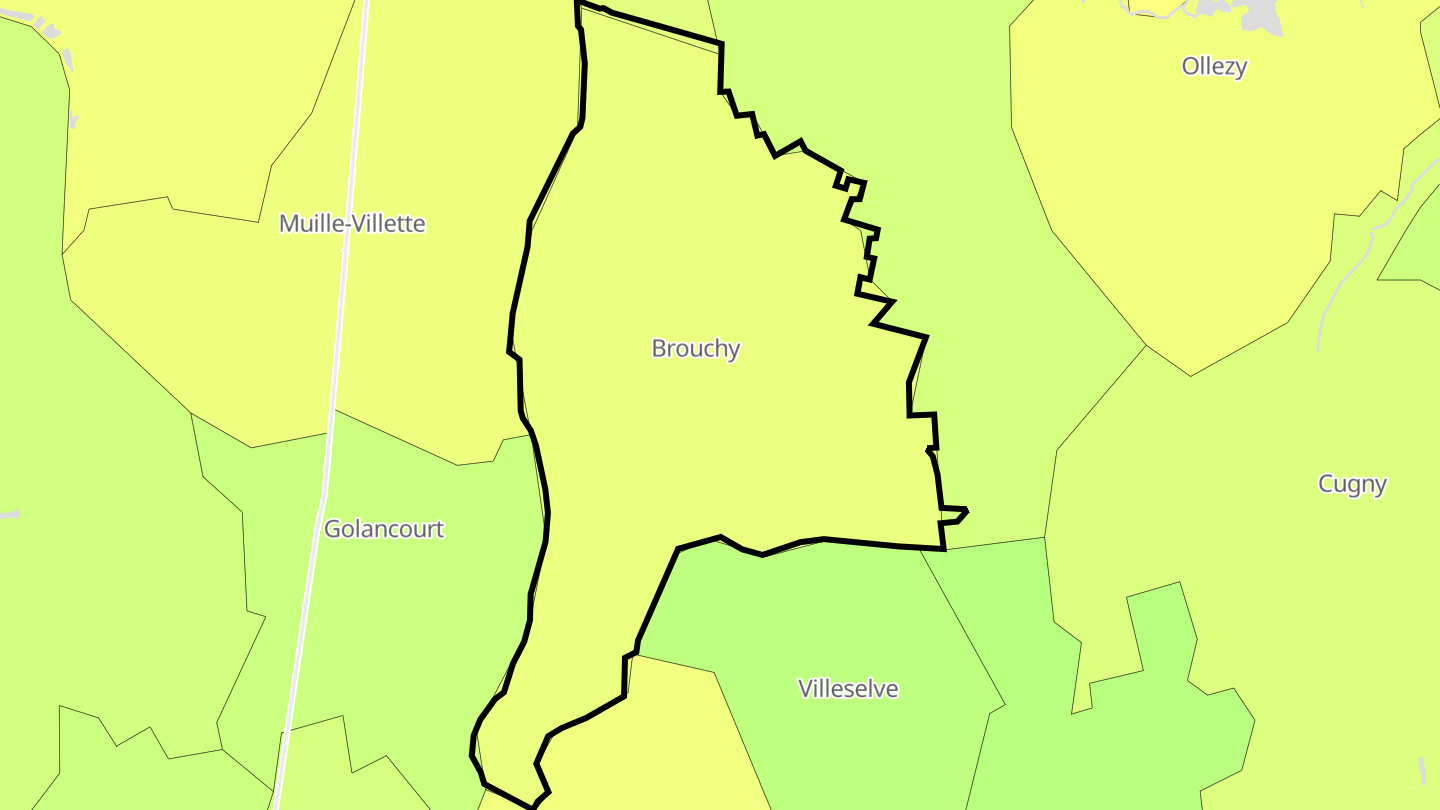 Carte des prix de l'immobilier Brouchy