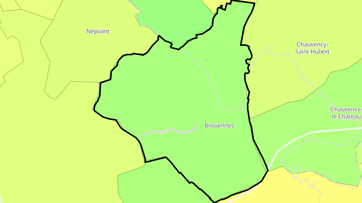 Carte des prix de l'immobilier Brouennes