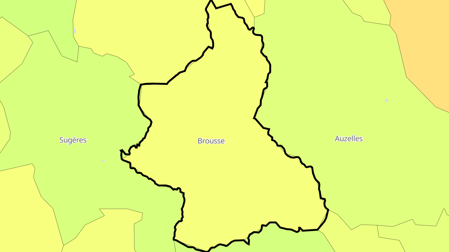 Carte des prix de l'immobilier Brousse