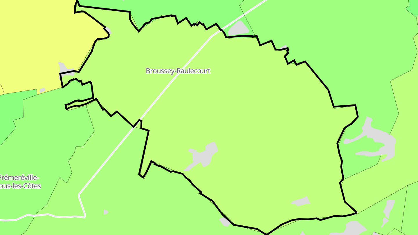 Carte des prix de l'immobilier Broussey-Raulecourt