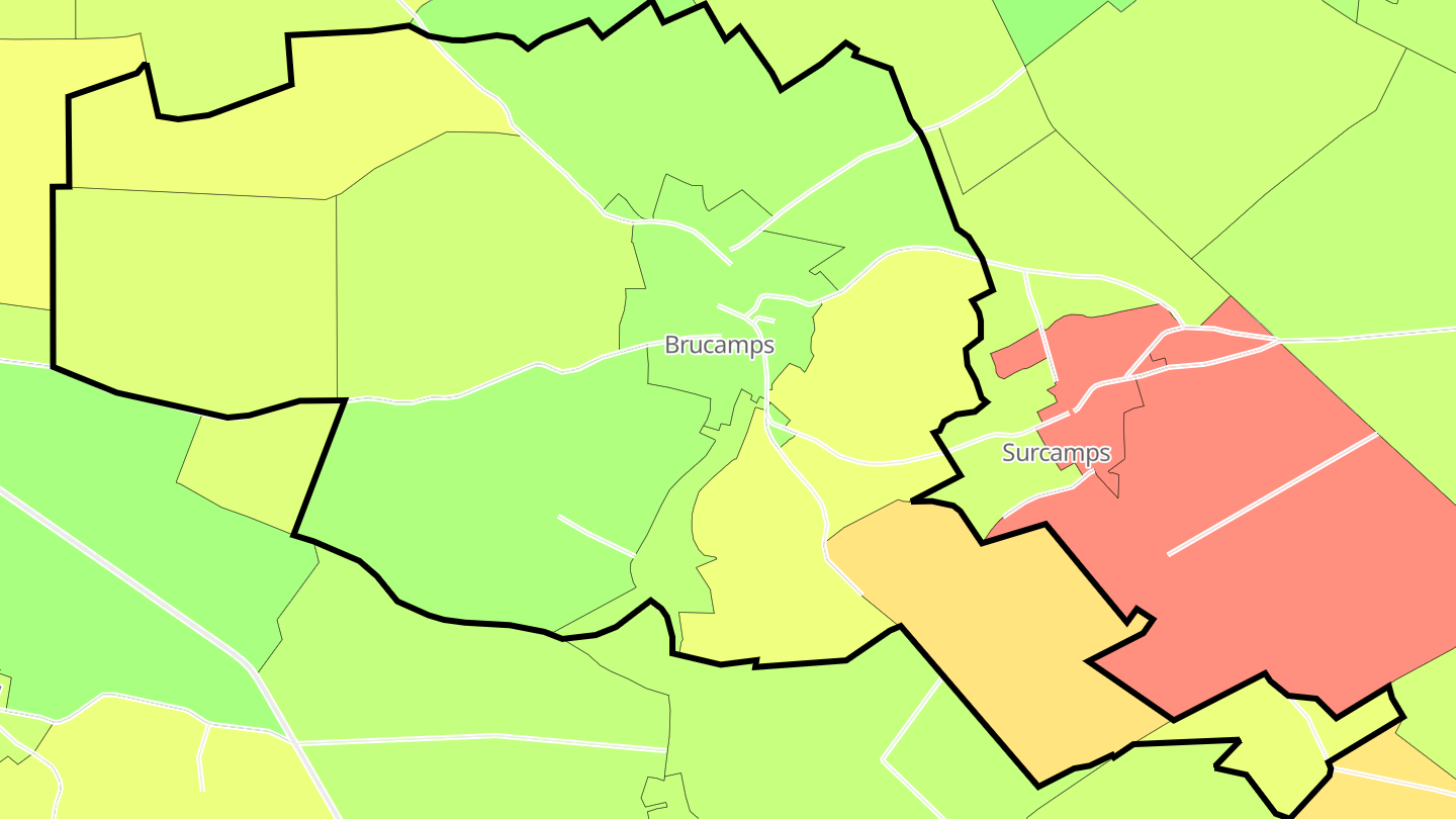 Carte des prix de l'immobilier Brucamps