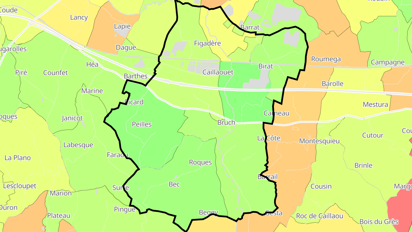 Carte des prix de l'immobilier Bruch