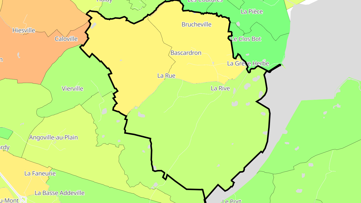 Carte des prix de l'immobilier Brucheville