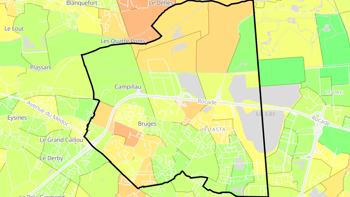 Carte des prix de l'immobilier Bruges