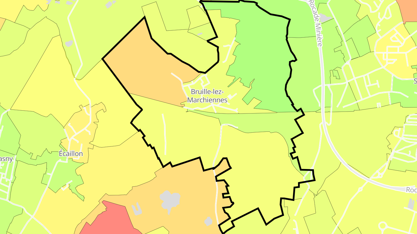 Carte des prix de l'immobilier Bruille-lez-Marchiennes