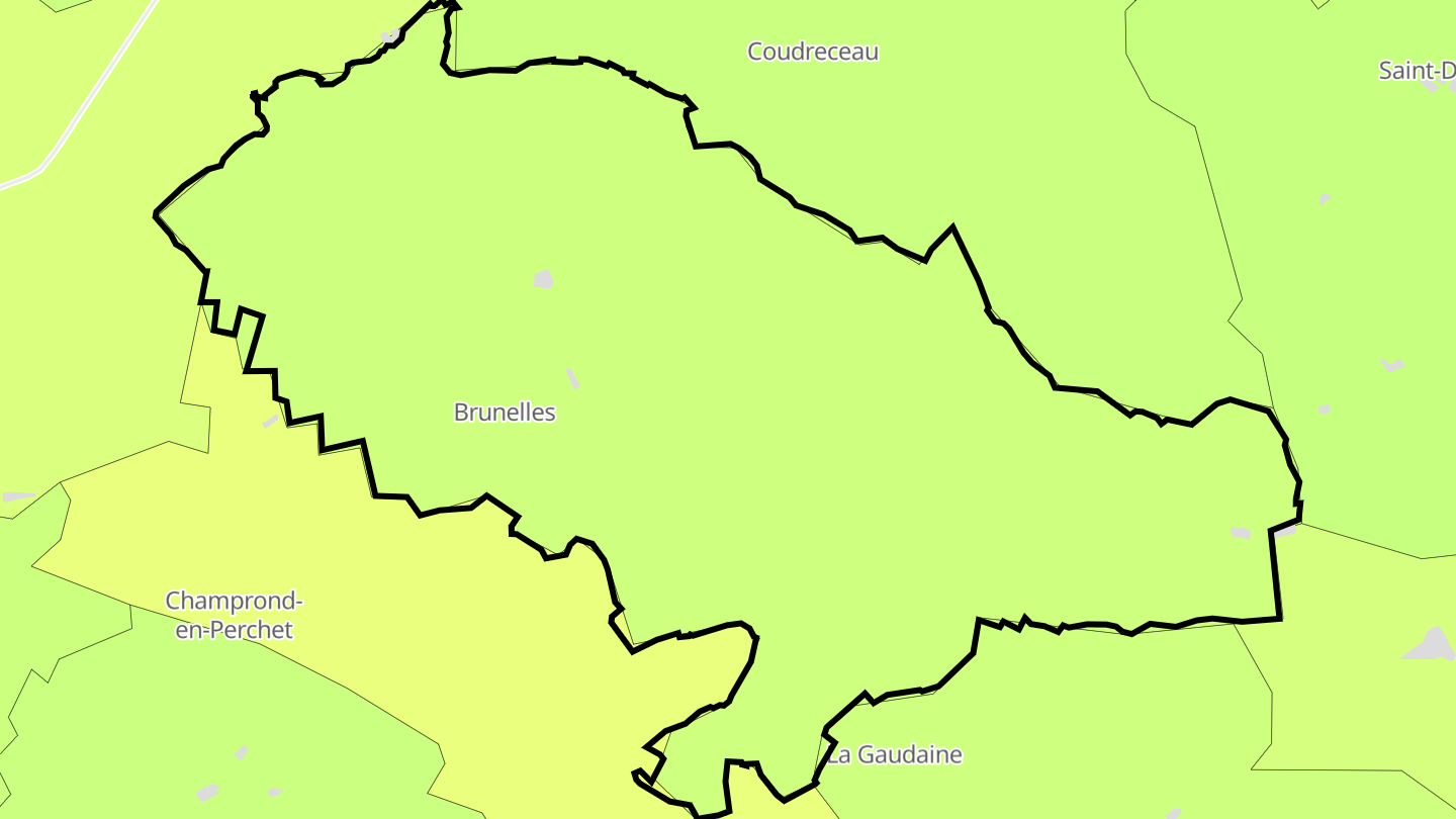 Carte des prix de l'immobilier Brunelles