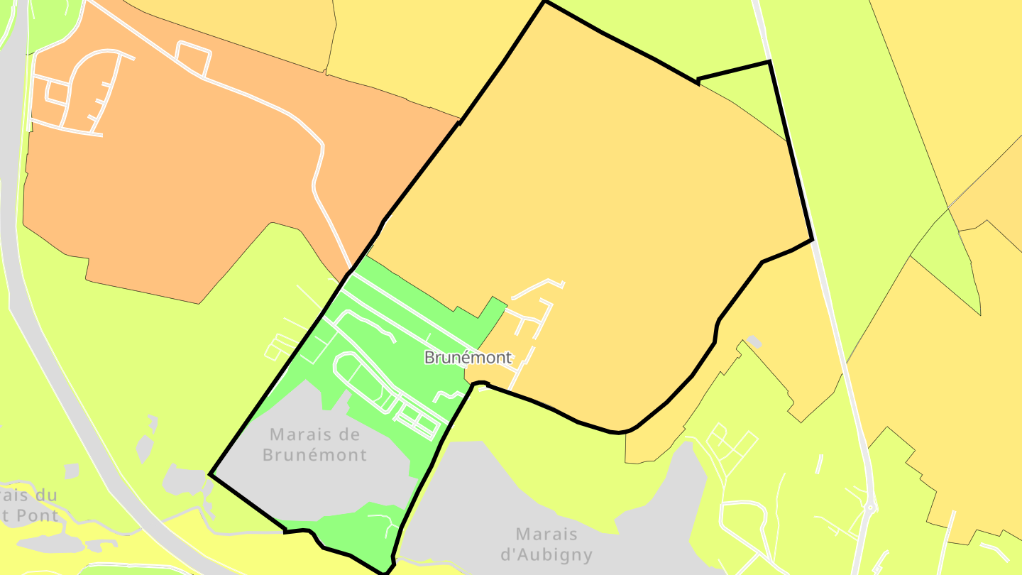 Carte des prix de l'immobilier Brunémont