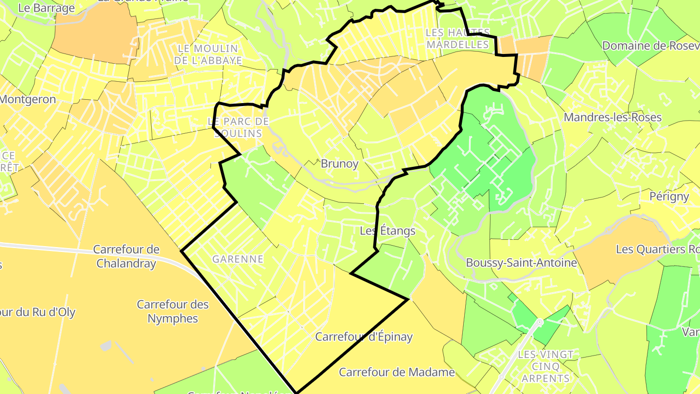 Carte des prix de l'immobilier Brunoy