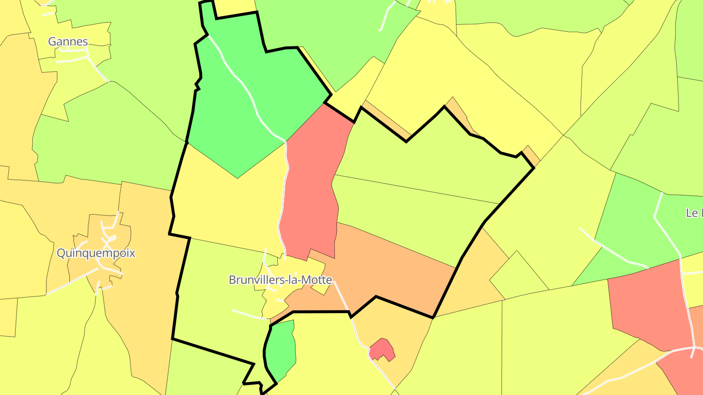 Carte des prix de l'immobilier Brunvillers-la-Motte