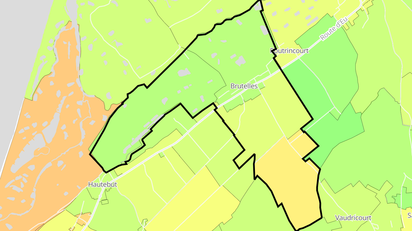 Carte des prix de l'immobilier Brutelles