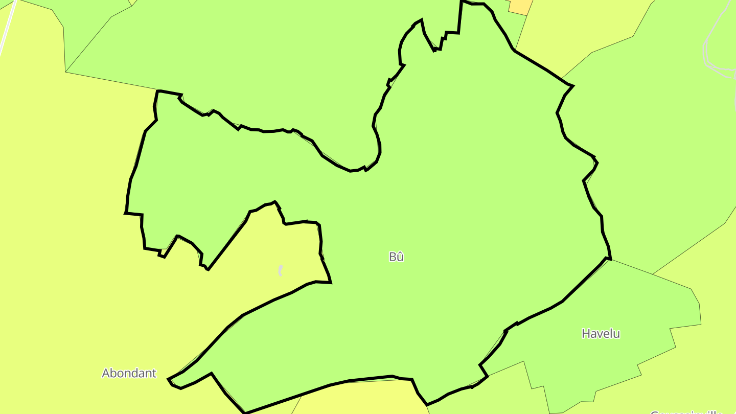 Carte des prix de l'immobilier Bû