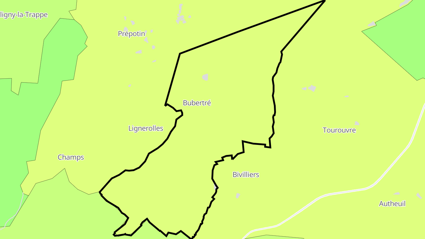 Carte des prix de l'immobilier Bubertré