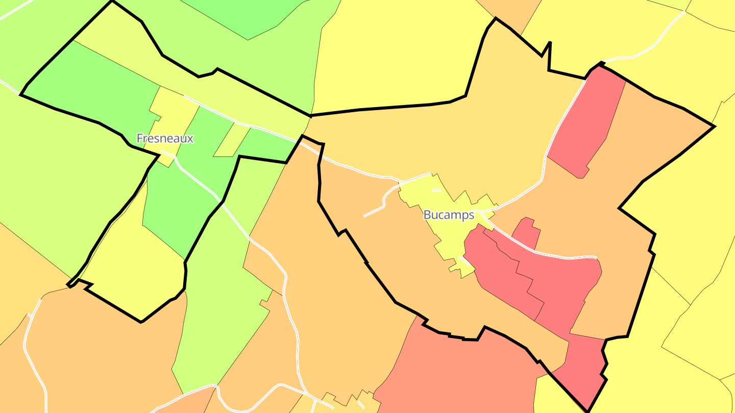 Carte des prix de l'immobilier Bucamps