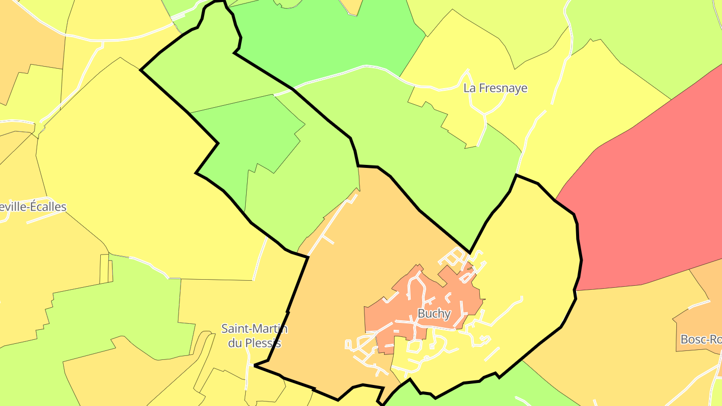 Carte des prix de l'immobilier Buchy
