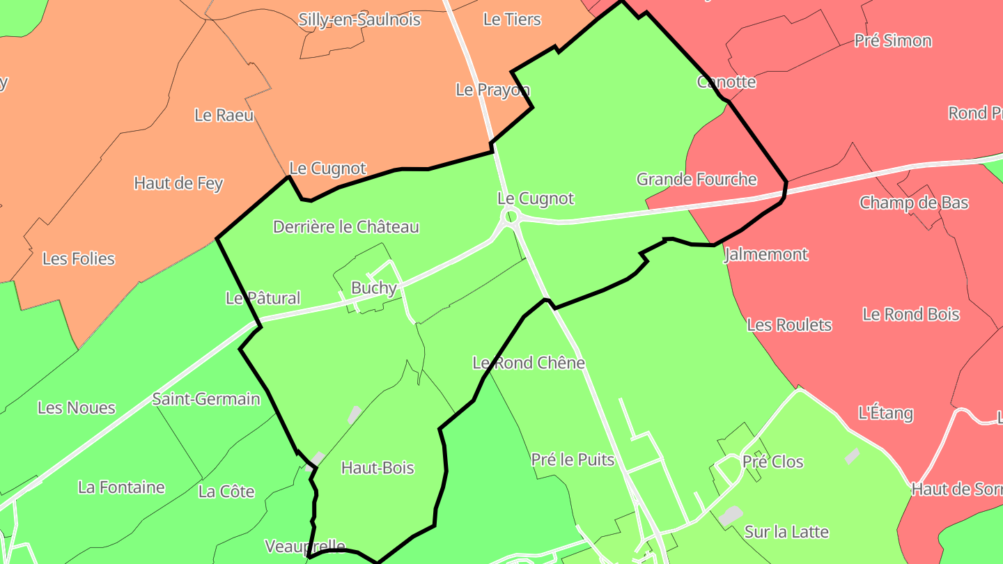 Carte des prix de l'immobilier Buchy