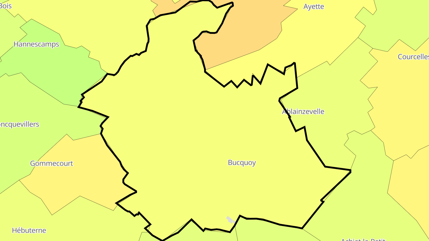 Carte des prix de l'immobilier Bucquoy