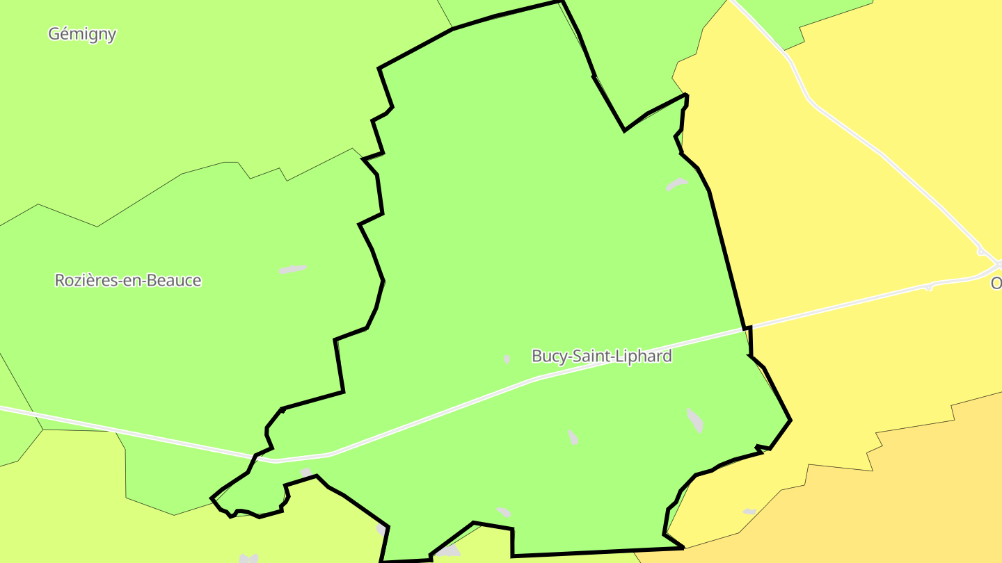 Carte des prix de l'immobilier Bucy-Saint-Liphard