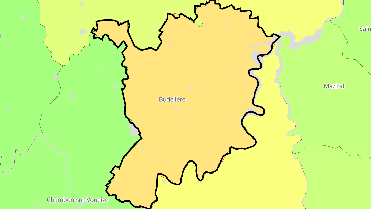 Carte des prix de l'immobilier Budelière