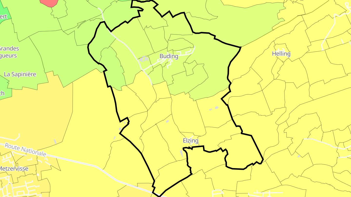 Carte des prix de l'immobilier Buding